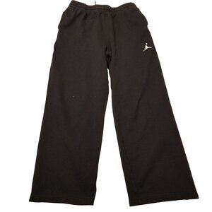 Jordan Sweat Pants Wide Leg Track Bottoms Black Junior XLarge (13-15yrs) Unisex
